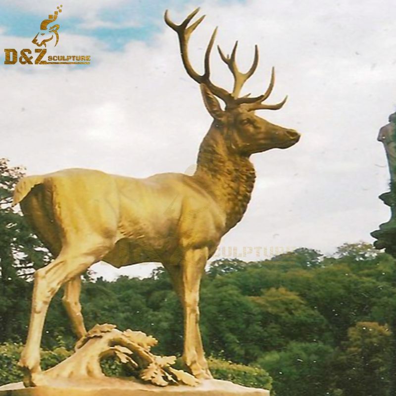 brass deer statues