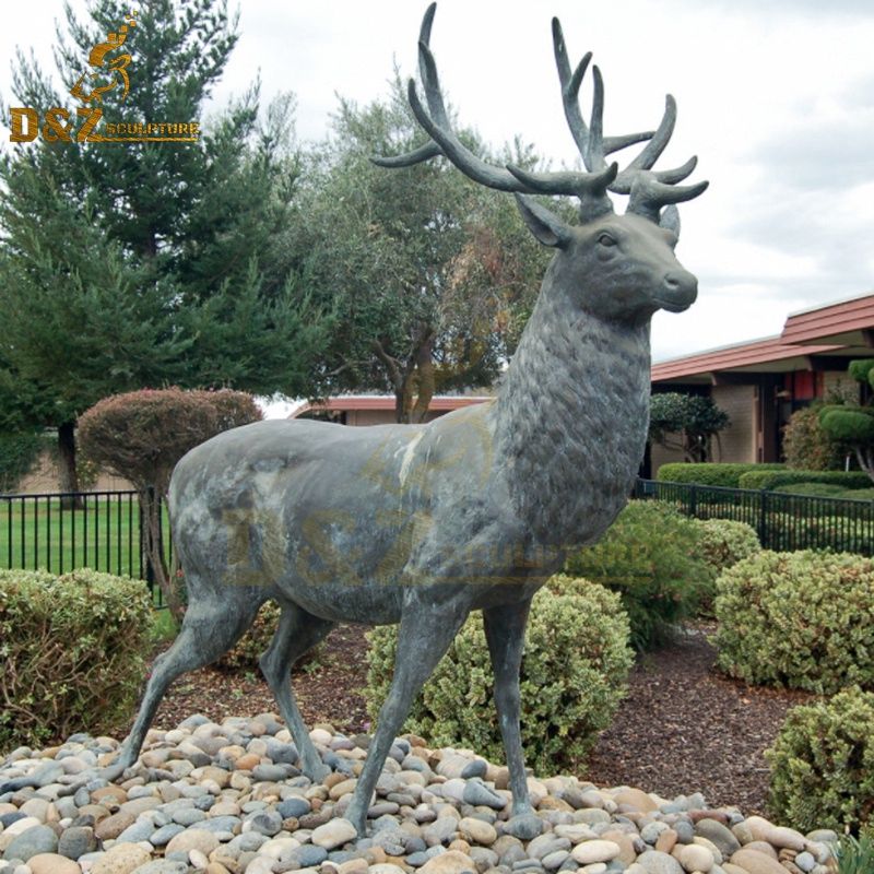 Best price bronze stag outdoor sculpture garden decoration for sale