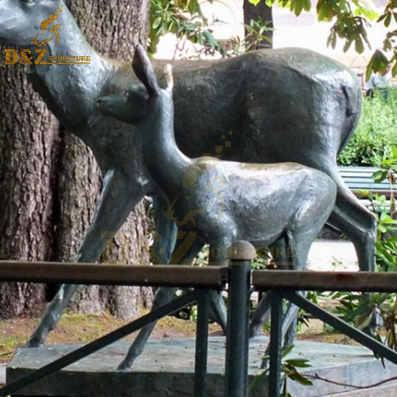 deer statue metal