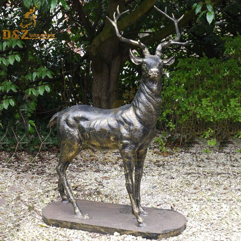 Best price high quality bronze red deer stag statue for garden