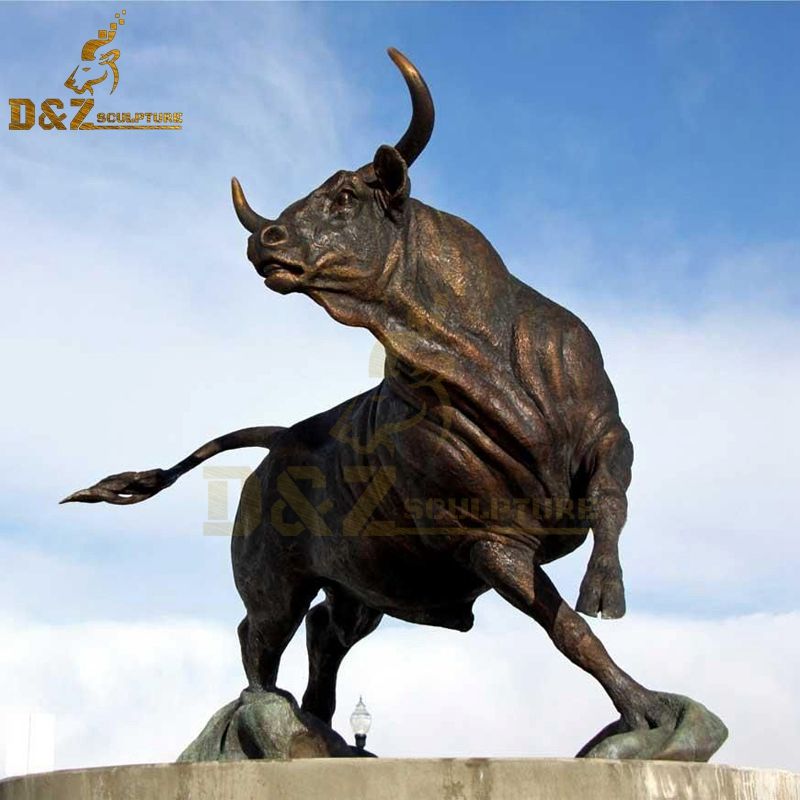 Large Outdoor Bronze Bull Statue Animal Sculpture Decoration for Sale