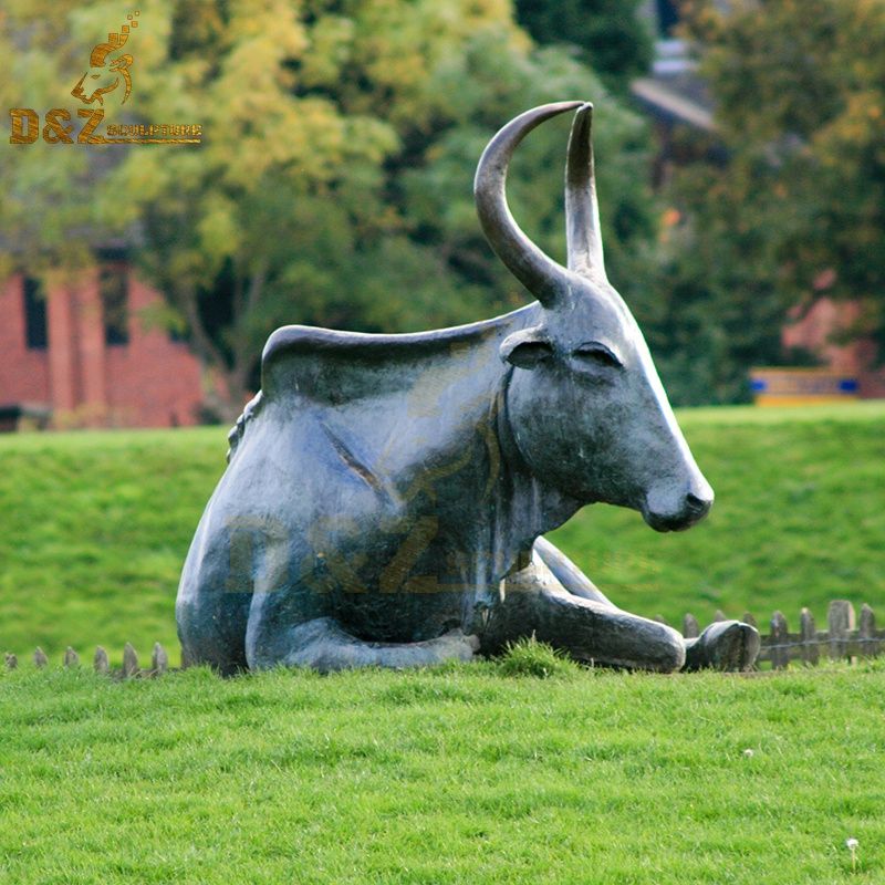 Bronze casting wild animal sculpture Nandi bull statue for sale