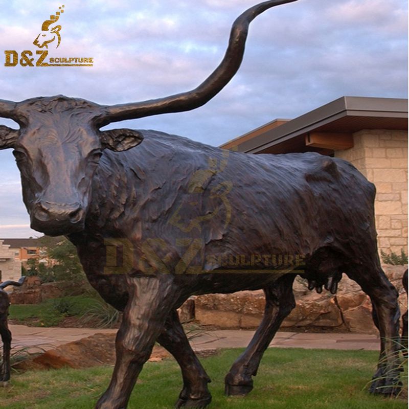 longhorn bronze statues
