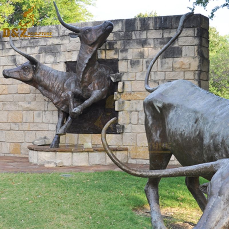 longhorn bronze sculpture