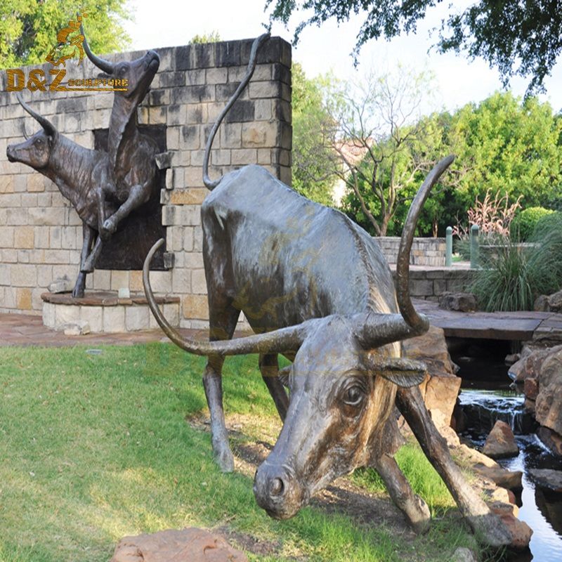 metal longhorn sculpture