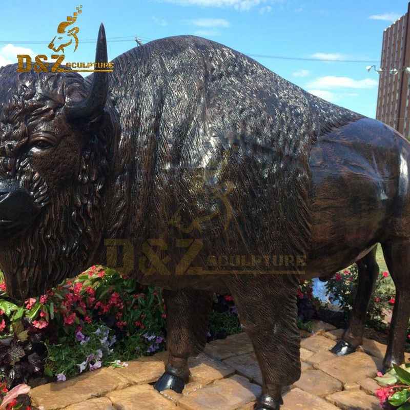 bison garden statue