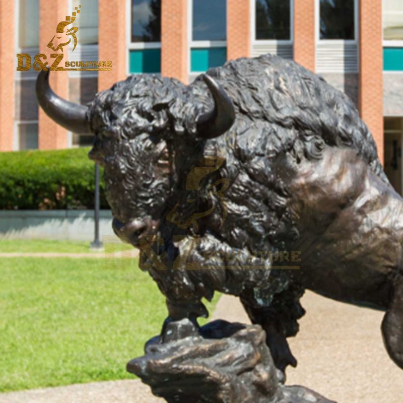 bison yard statue