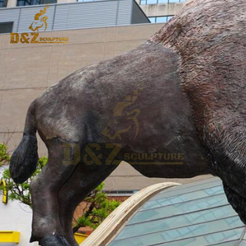 sculpture of bison