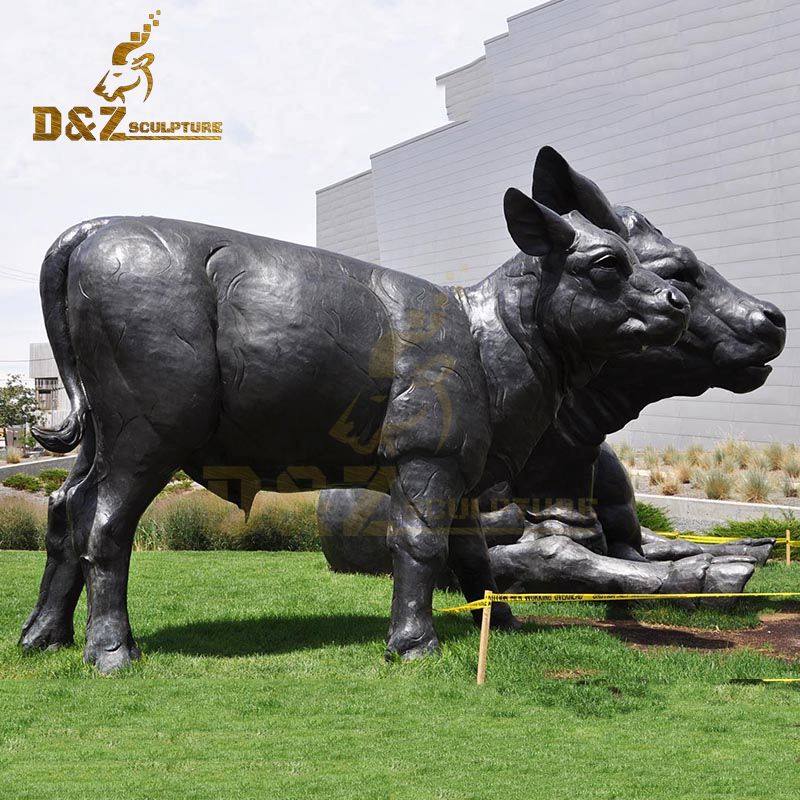 cow metal sculpture