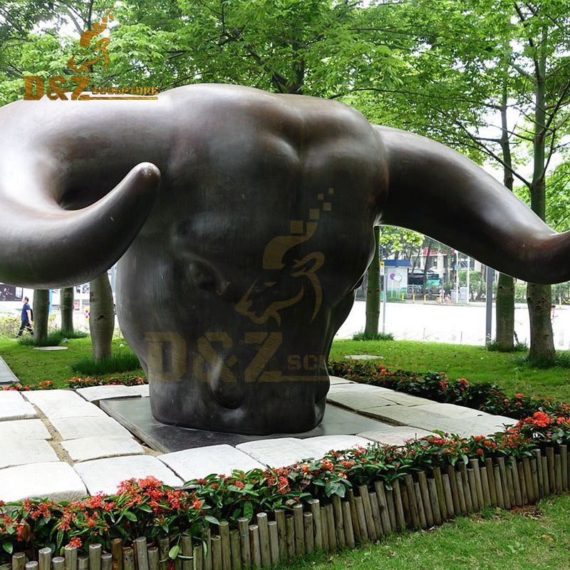 Large outdoor garden decoration bronze bull head sculpture for sale