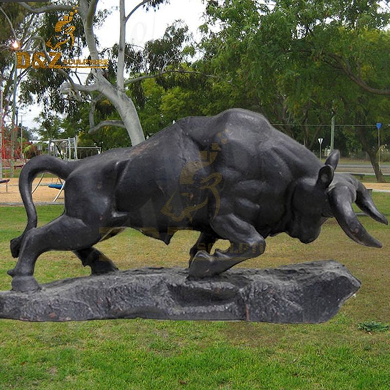 High quality animal artwork bronze bull sculpture ox statue for sale