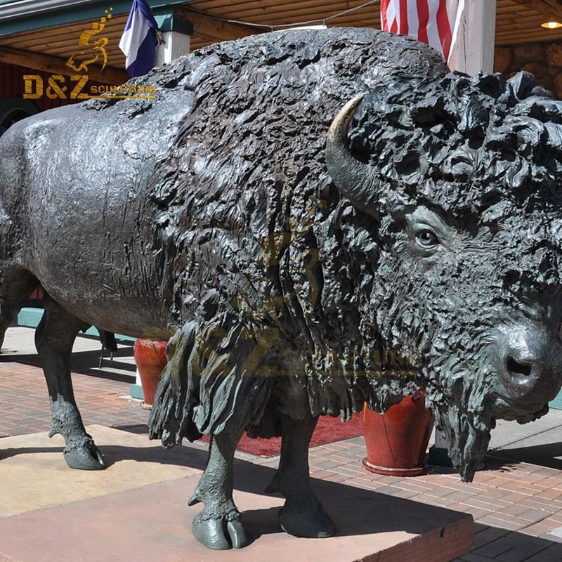 large bison statue