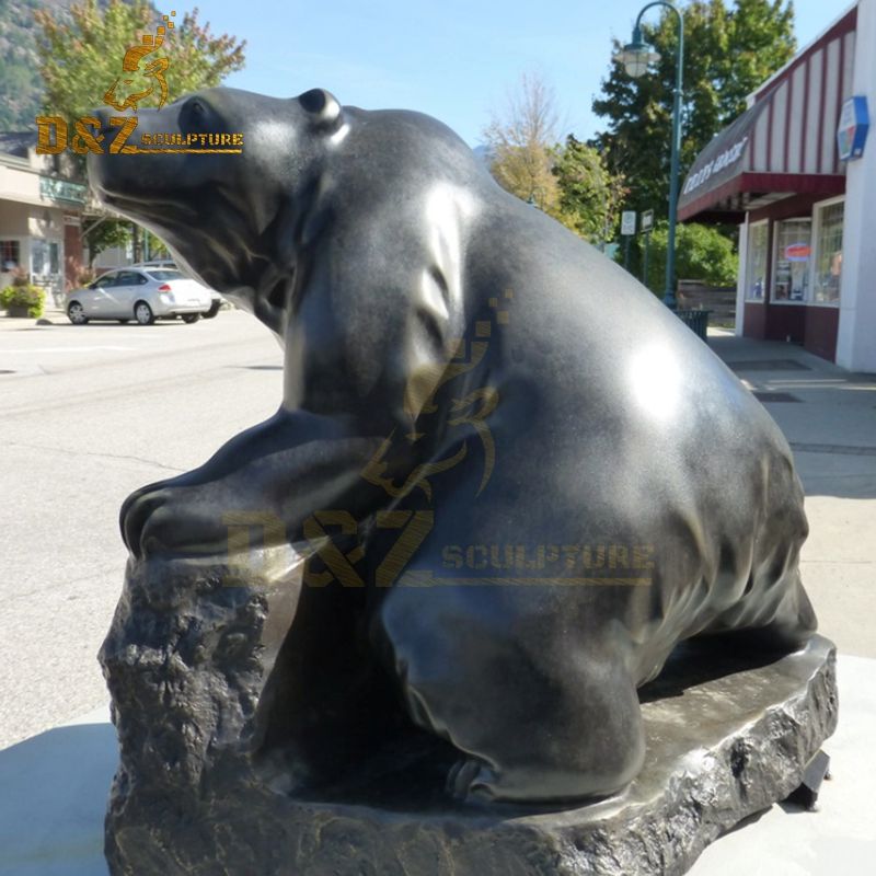 Bronze Animal Sculpture Garden Decor Life Size Bear Statue for Sale