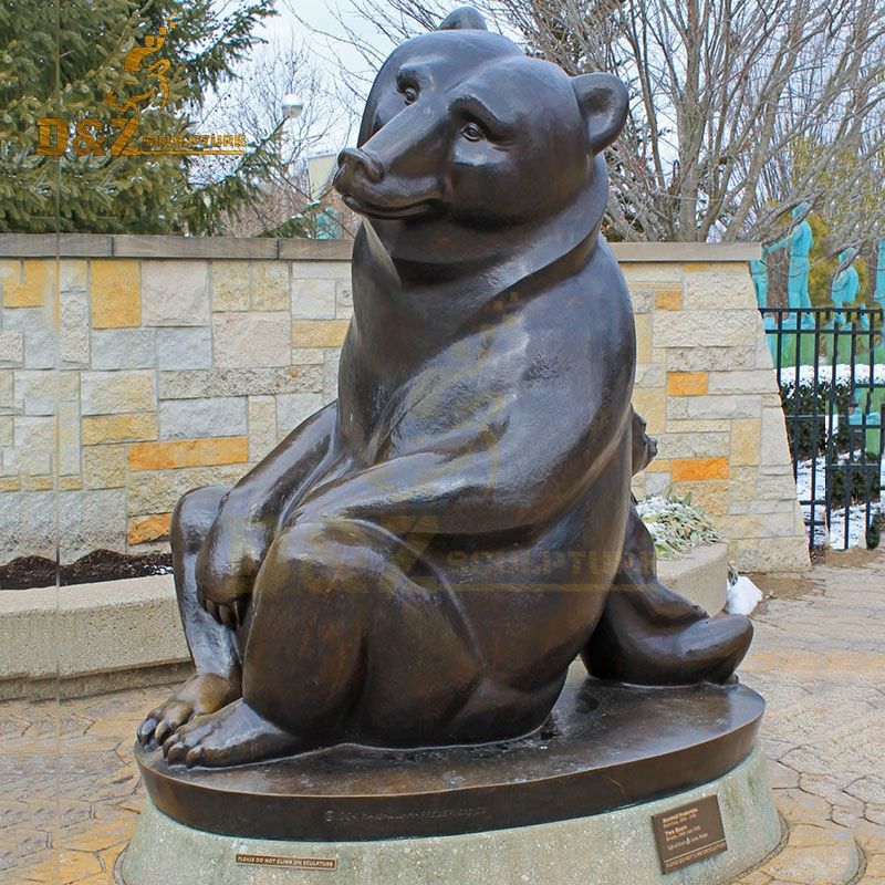 bear brass sculpture