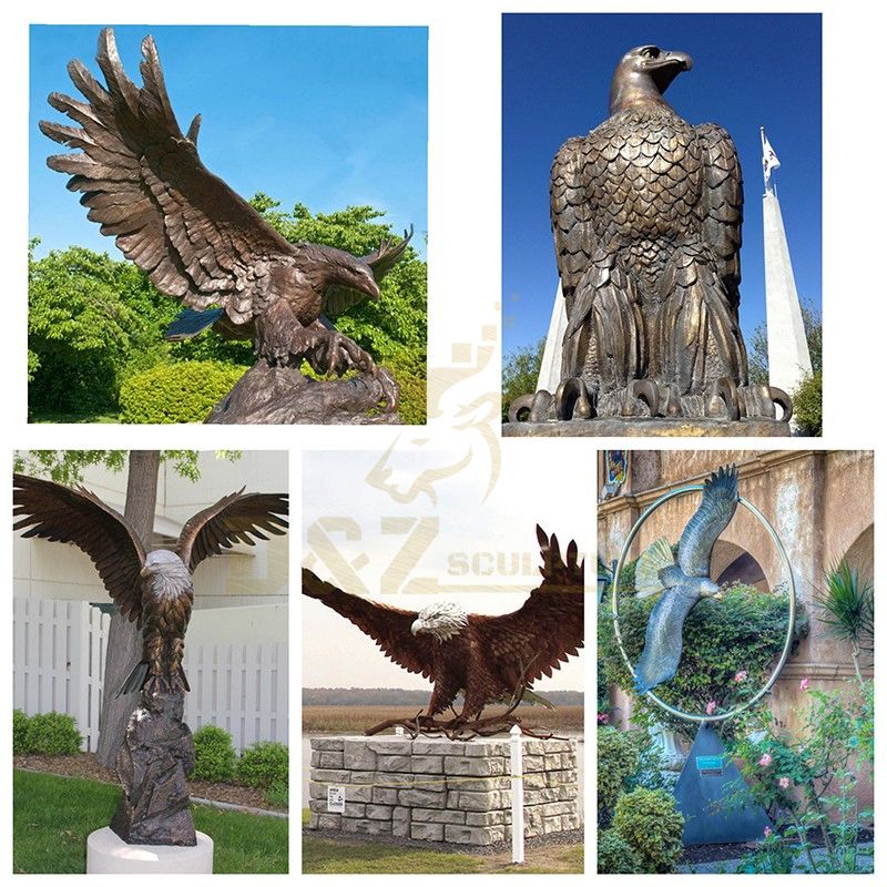 
outdoor metal eagle sculpture