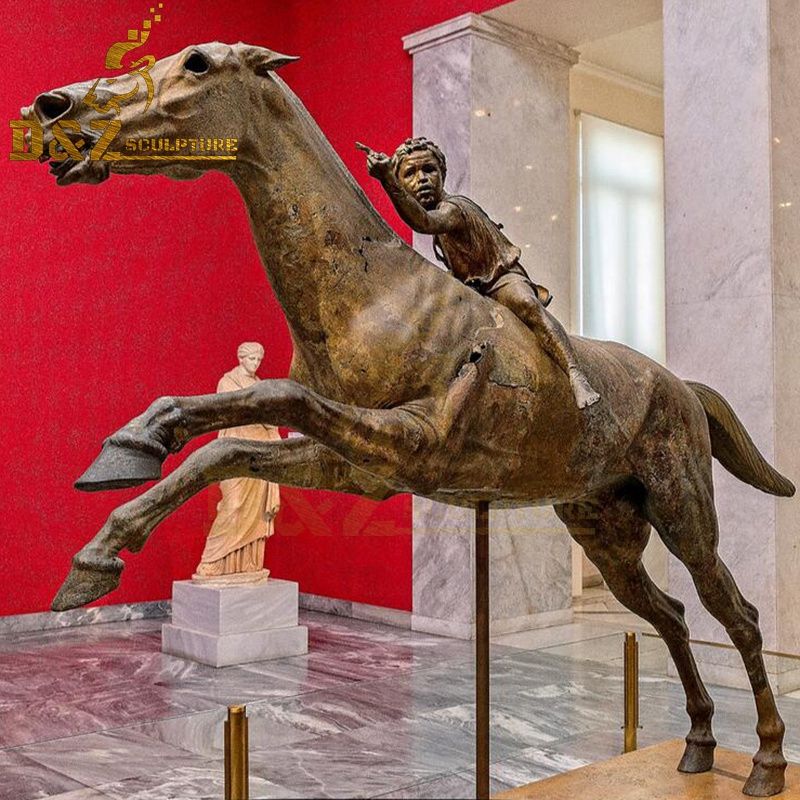 horse jockey statue
