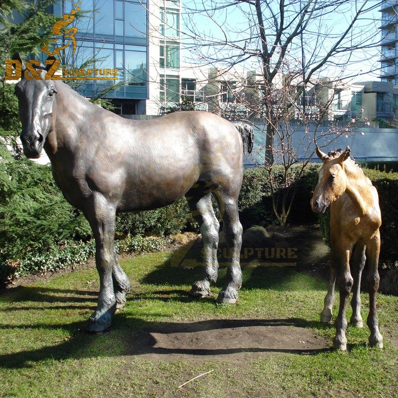 bronze metal horse statues