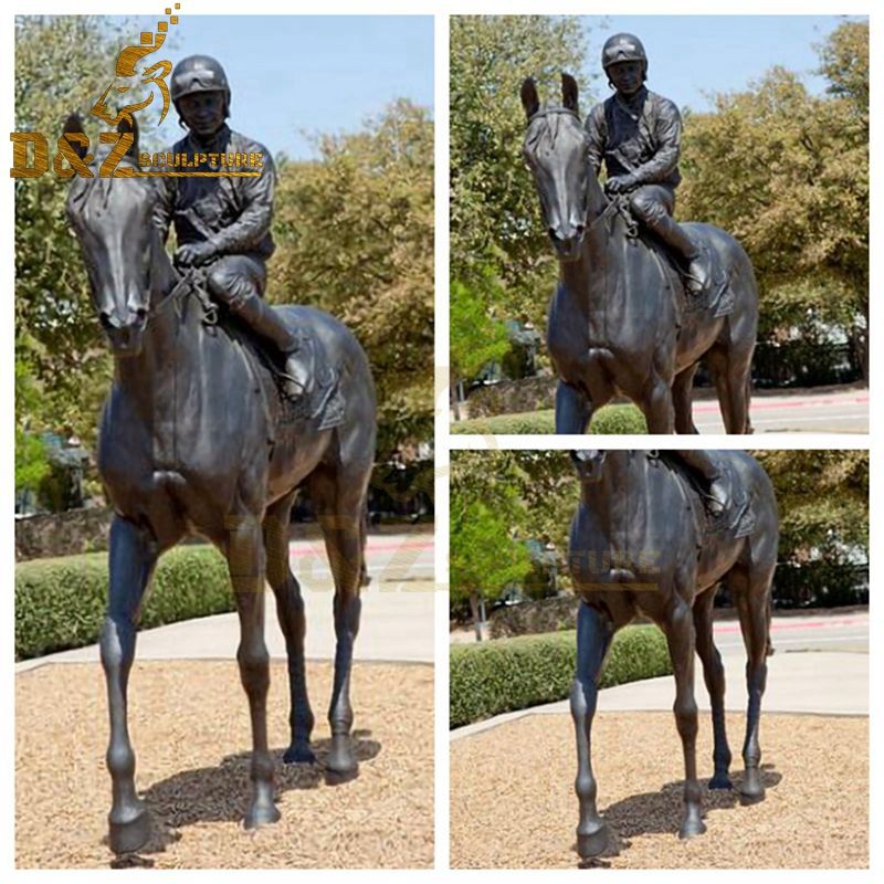 horse racing sculptures