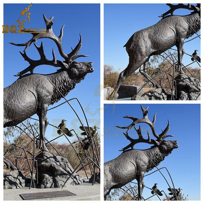 outdoor elk sculpture