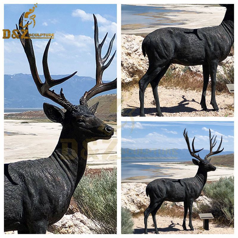 outdoor deer sculpture