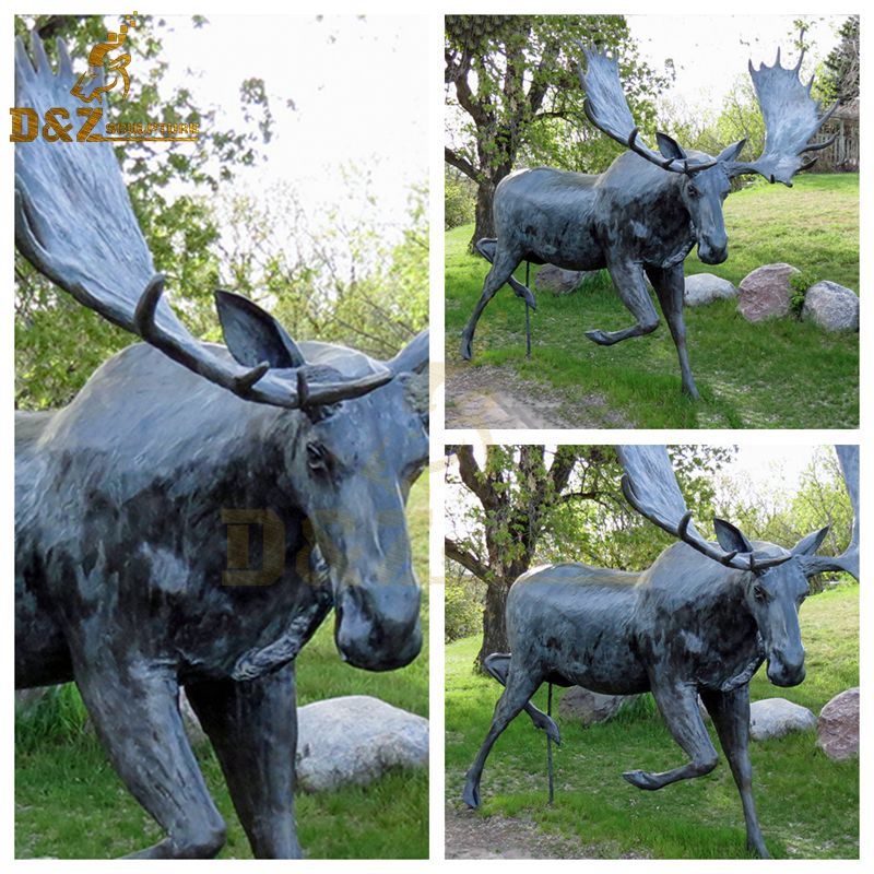 metal moose statue