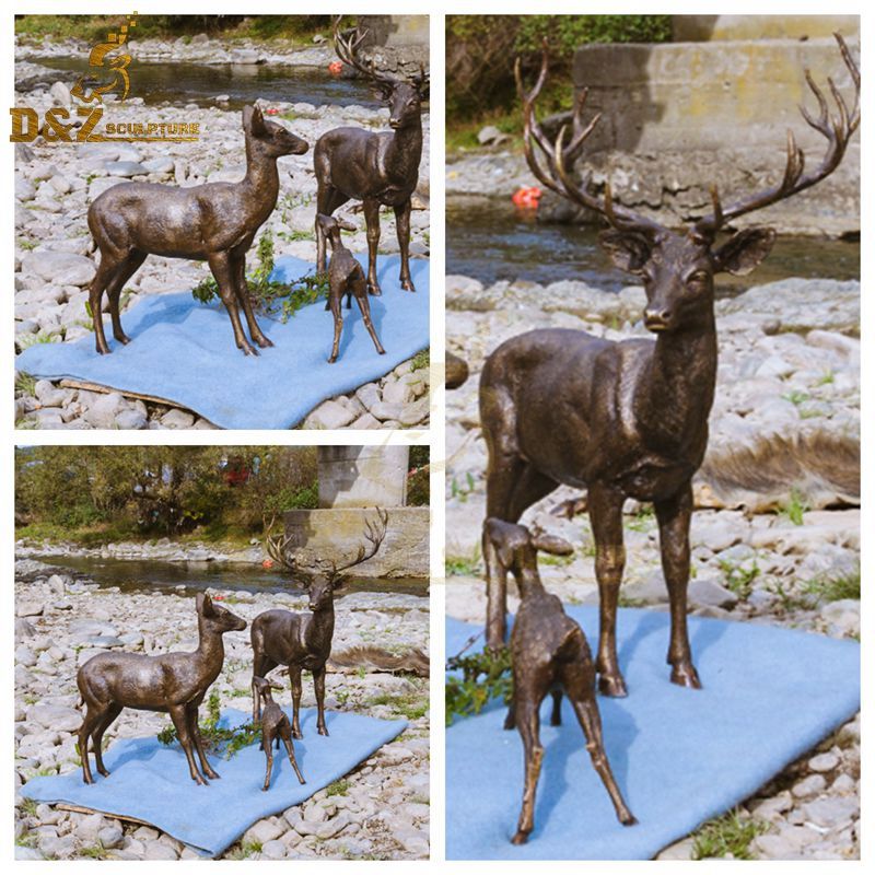 deer family sculpture