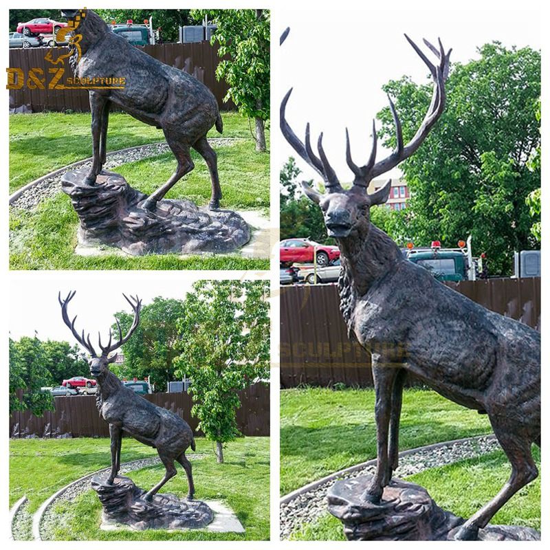 bronze stag statue