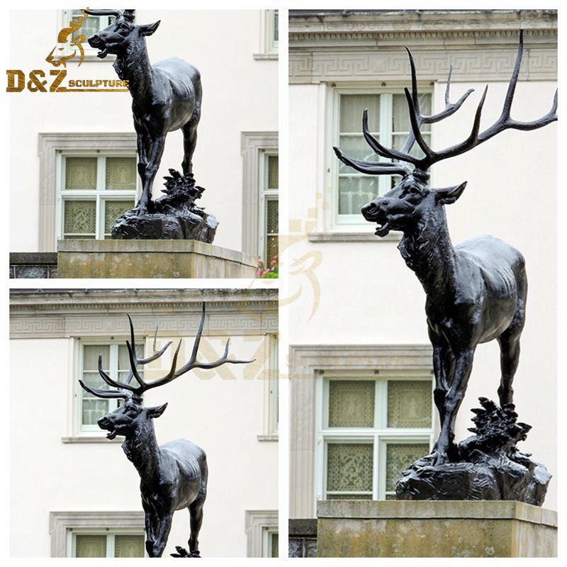 elk statue metal