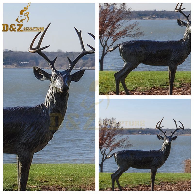 metal deer sculpture