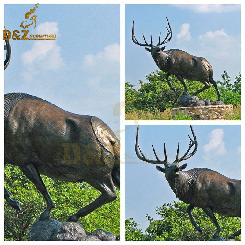 bronze deer sculpture