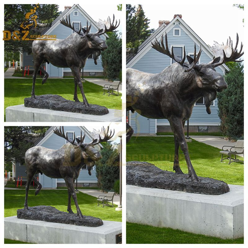 moose metal sculpture