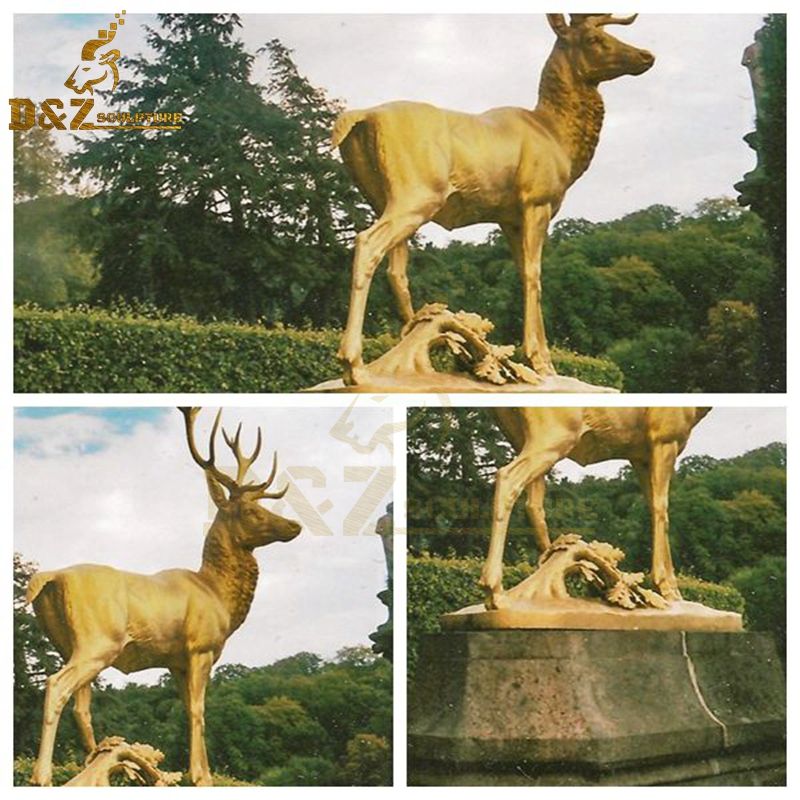 golden deer sculpture