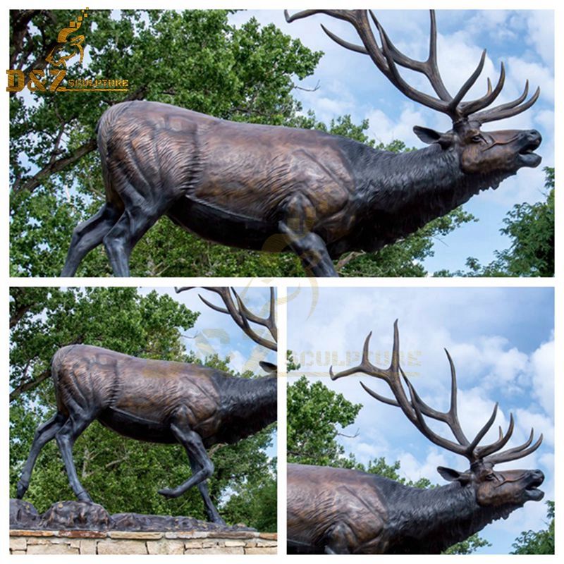bronze elk statue