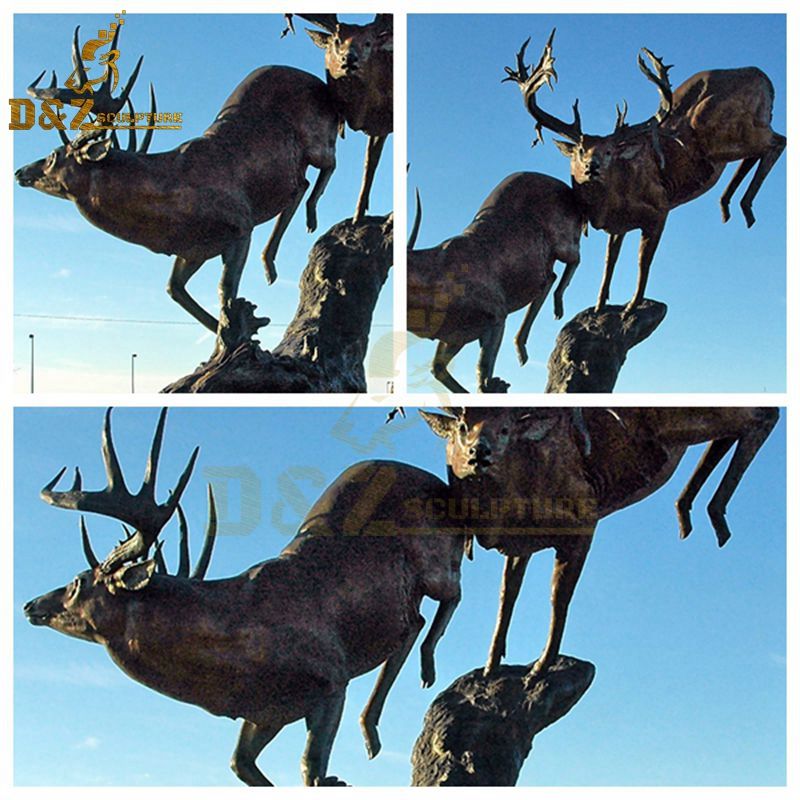 bronze reindeer statue