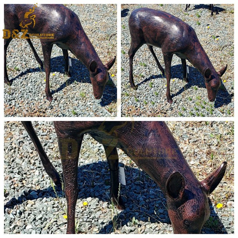 grazing doe statue