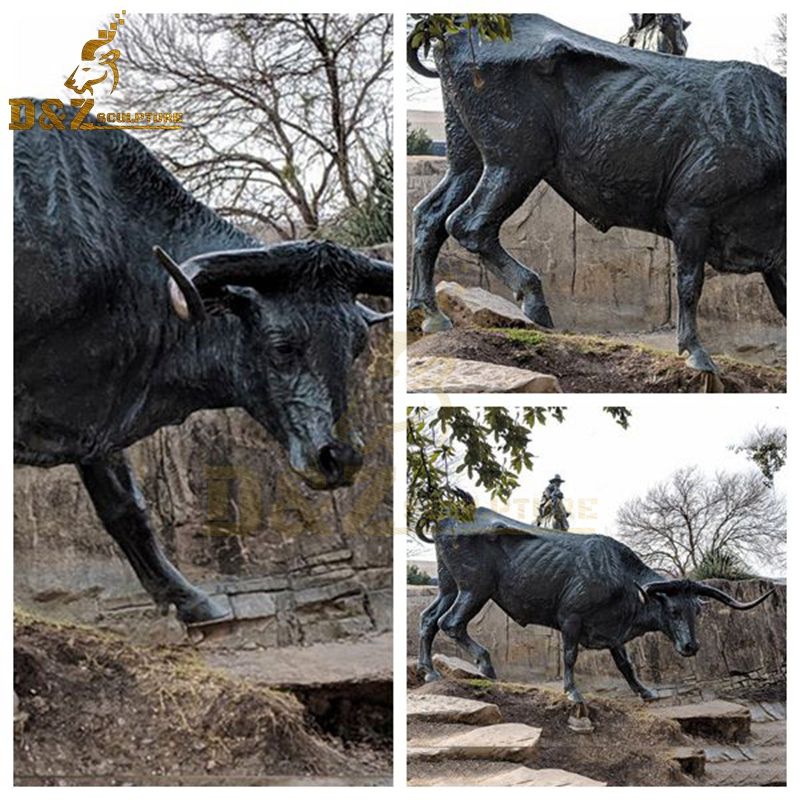 longhorn bronze statue