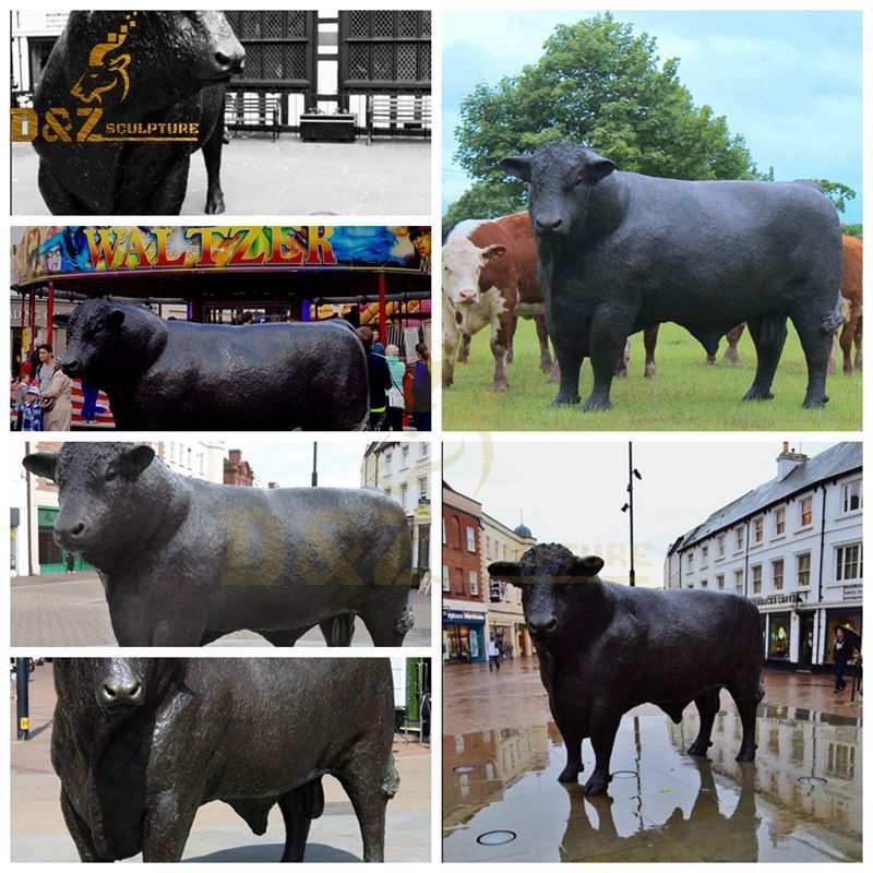 black angus bull statue