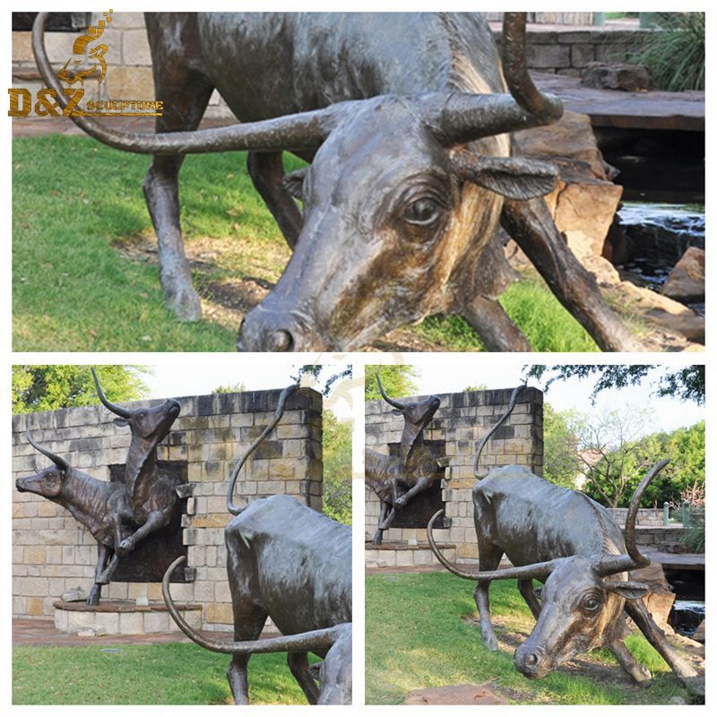 longhorn bronze sculpture