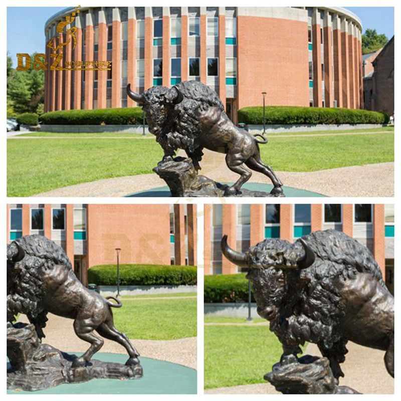 bronze bison sculpture