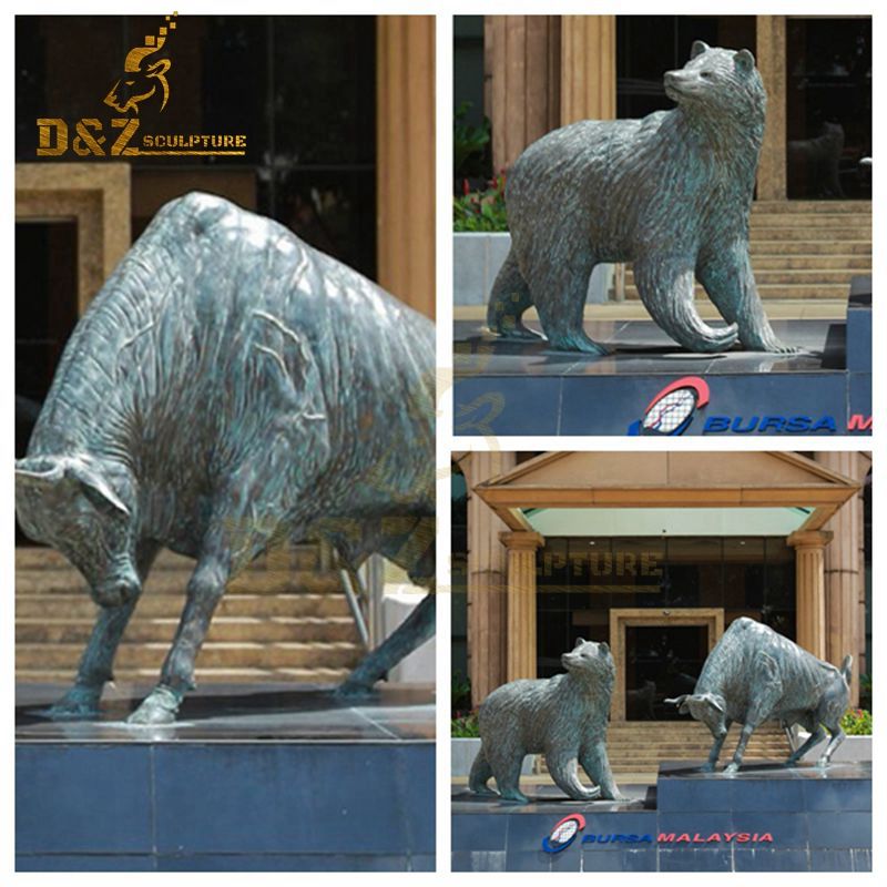 bear and bull statue