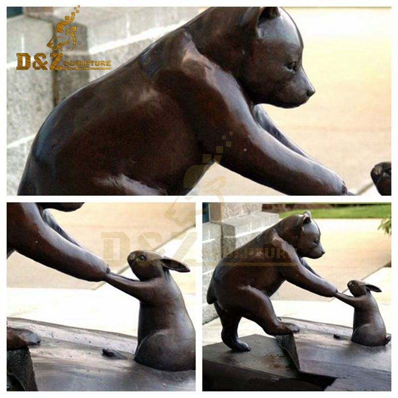 bear and rabbit sculpture