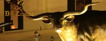 Hot sale casting bronze length 170cm bull head sculpture for indoor hotel restaurant decor